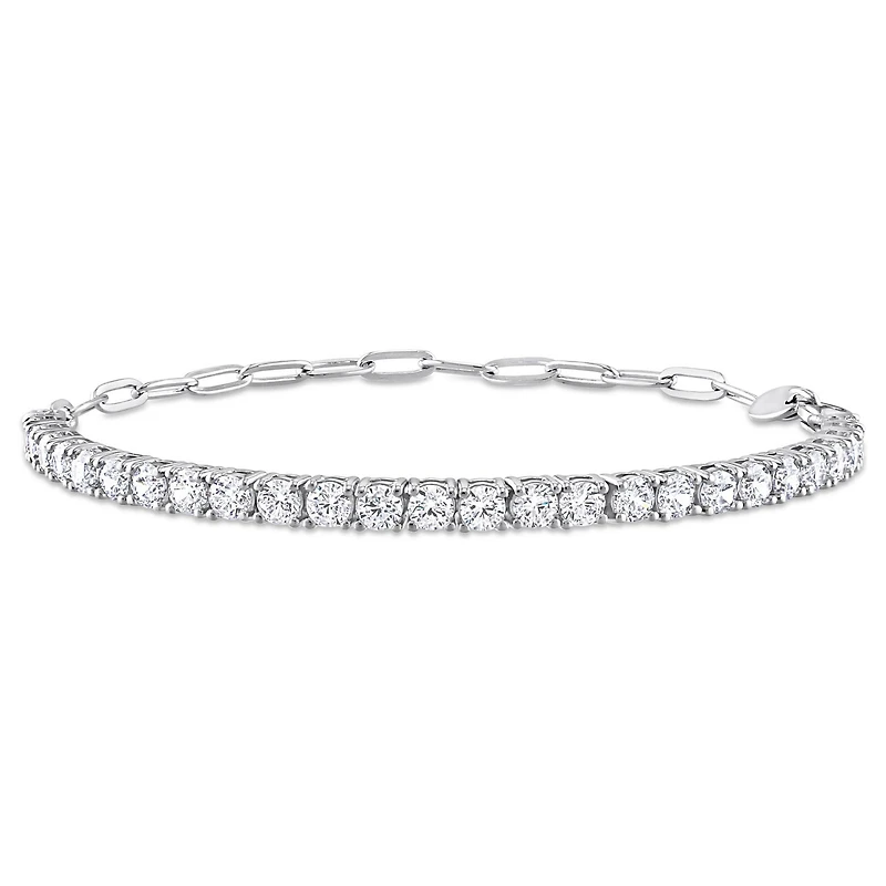Miabella 3-1/2 Carat T.G.W. Cubic Zirconia Sterling Silver Semi-Tennis Bracelet