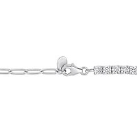 Miabella 3-1/2 Carat T.G.W. Cubic Zirconia Sterling Silver Semi-Tennis Bracelet