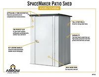 Abri de patio Spacemaker, 4 x 3, gris pâle et anthracite