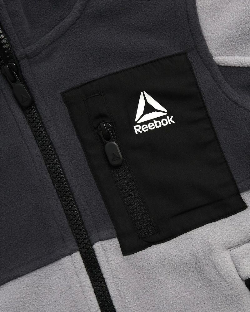 Reebok Lightweight Polar Fleece Jacket with Zippered Chest Pocket, Reebok Polar Fleece Jacket