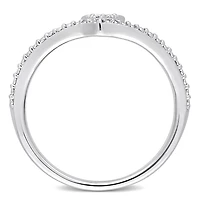 Miabella Diamond Accent Sterling Silver Heart Promise Ring