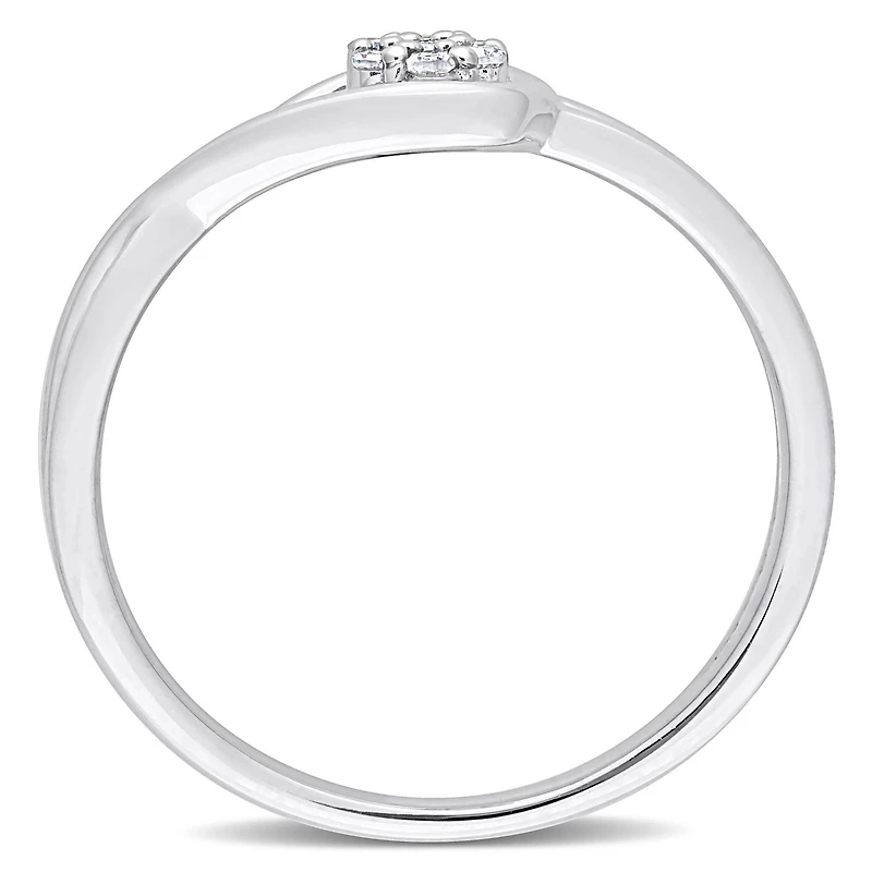 Bague de Promesse infini Miabella d'accent de diamant en Argent Sterling