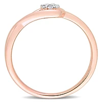 Miabella Diamond Accent Rose Rhodium Plated Sterling Silver Infinity Promise Ring