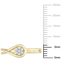 Miabella Diamond Accent Yellow Rhodium Plated Sterling Silver Infinity Promise Ring