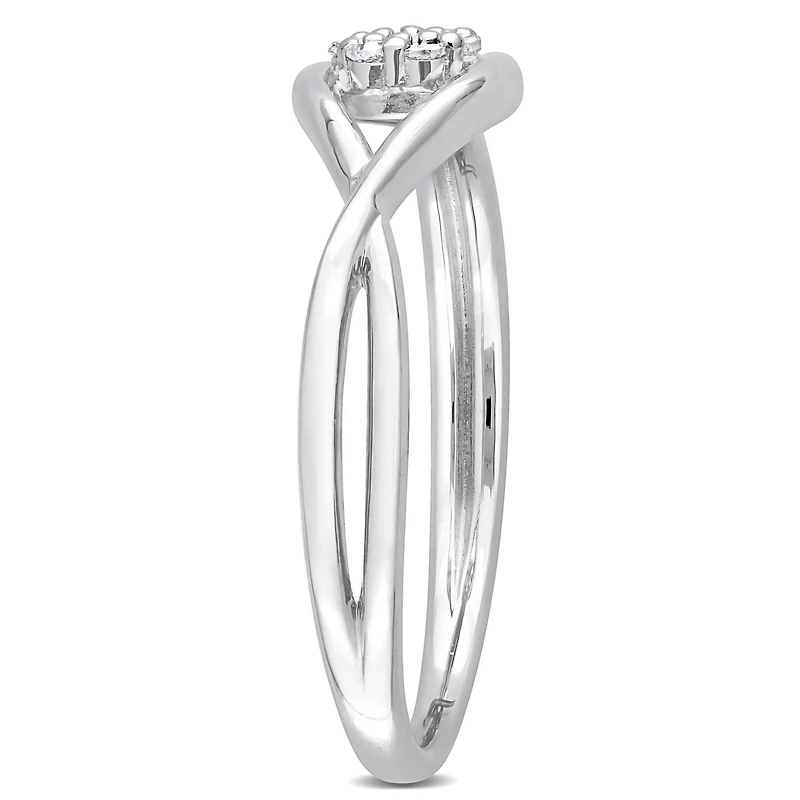 Bague de Promesse infini Miabella d'accent de diamant en Argent Sterling