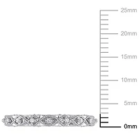 Miabella 1/8 Carat T.W. Diamond Sterling Silver Anniversary Ring