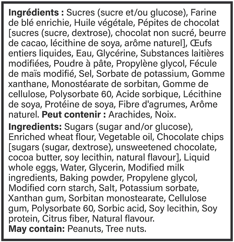 Muffin aux pépites de chocolat POMᴹᴰ Emb. de 6