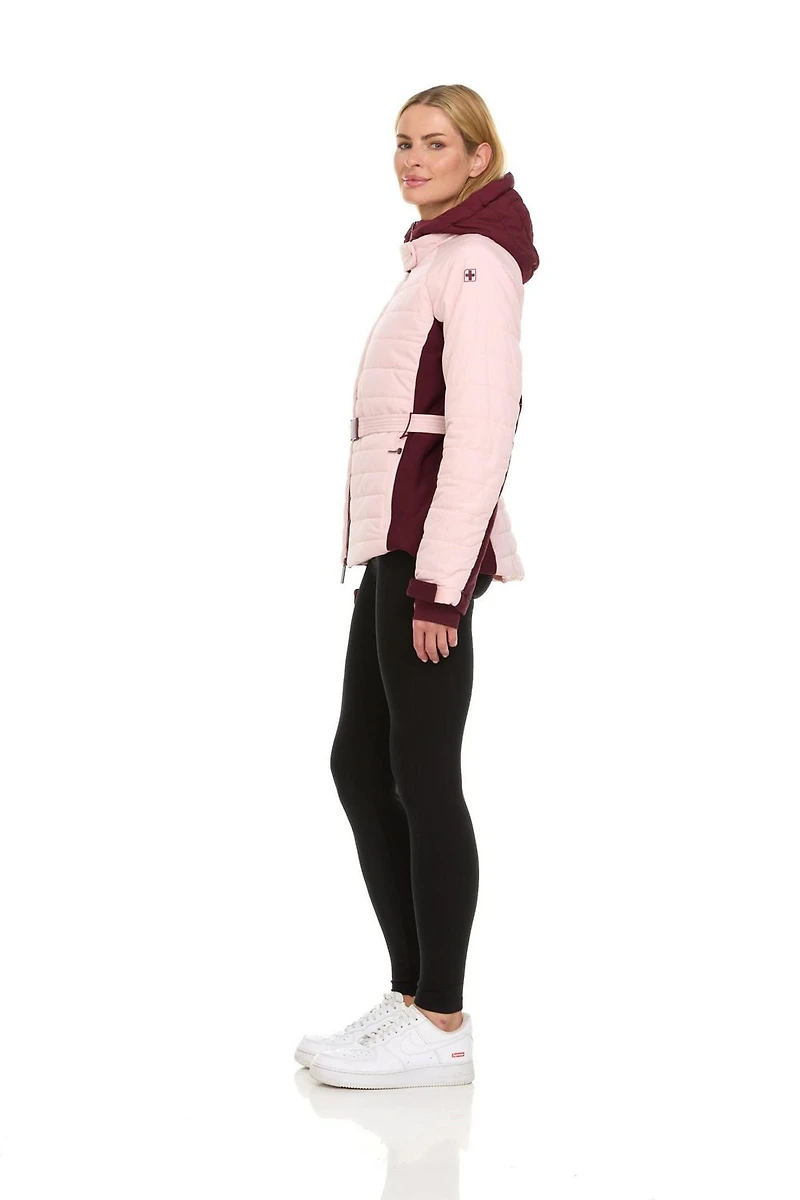 Veste de ski ceinturée Swiss Alps pour femmes