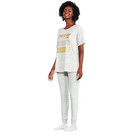 George Women's Tee and Pant Pajamas 2-Piece Set
