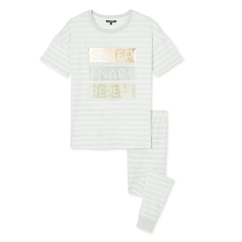 George Women's Tee and Pant Pajamas 2-Piece Set