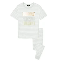 George Women's Tee and Pant Pajamas 2-Piece Set