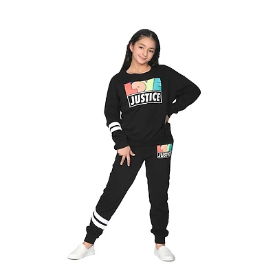 Justice Girls Love Long Sleeve Crew