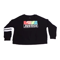 Justice Girls Love Long Sleeve Crew