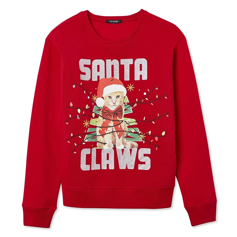 George Women's Fleece Christmas Sweatshirt