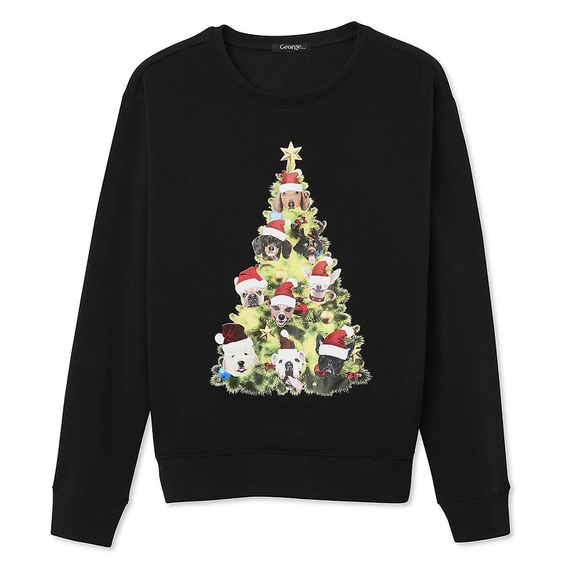 George Women's Fleece Christmas Sweatshirt