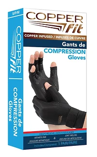 Copper Fit Gants de Compression Gants de Compression S/M