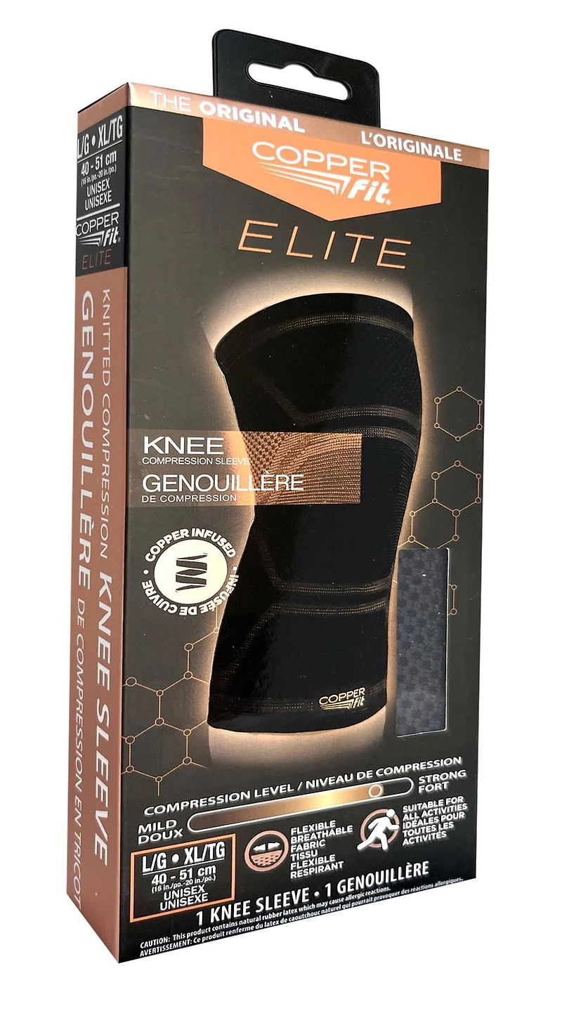 Copper Fit Elite Knee Sleeve, CF Elite Knee Sleeve L/XL