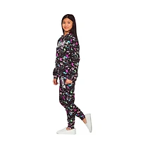 Justice Girls Flower Block Long Sleeve Hoodie