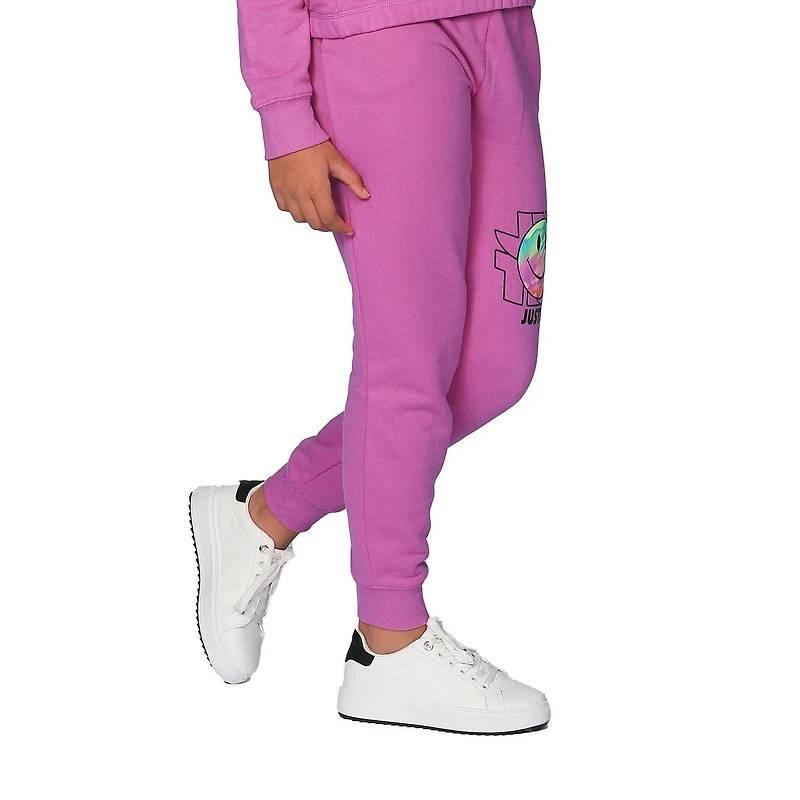 Pantalon de jogging Smiley teint par nœuds Justice Girls
