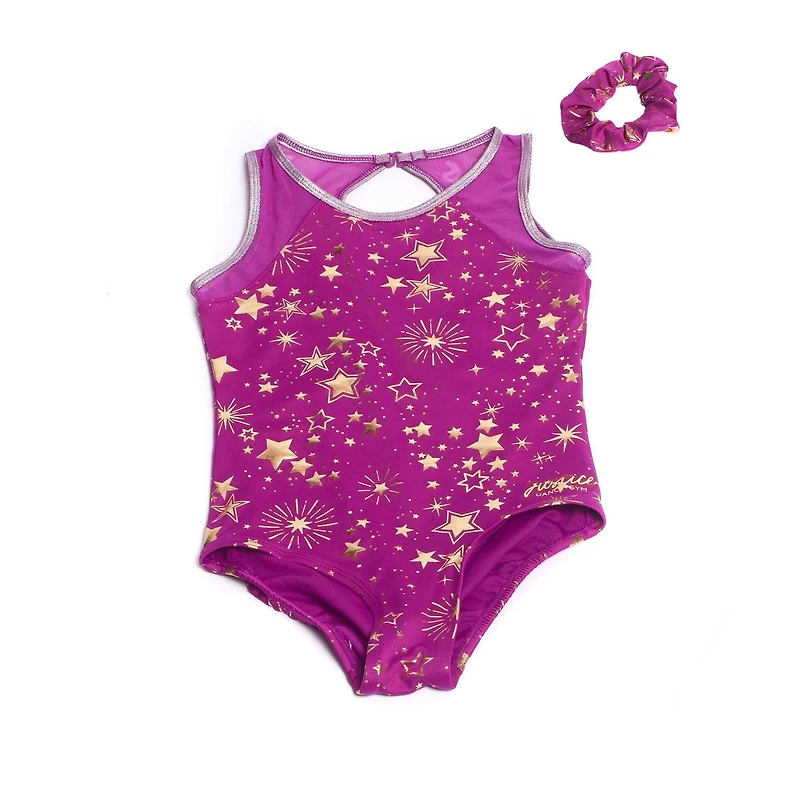 Justaucorps céleste doré avec chouchou Justice Girls