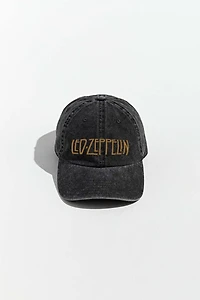 Casquette / chapeau de papa noir sous licence Led Zeppelin Gold Logo pour homme