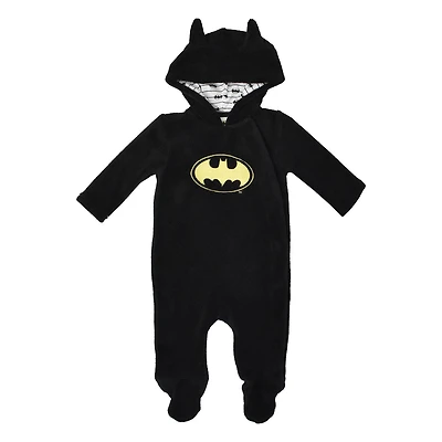 Warner Brothers Batman combinaison en peluche à capuche pour garçons