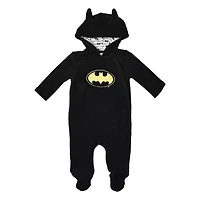 Warner Brothers Batman combinaison en peluche à capuche pour garçons