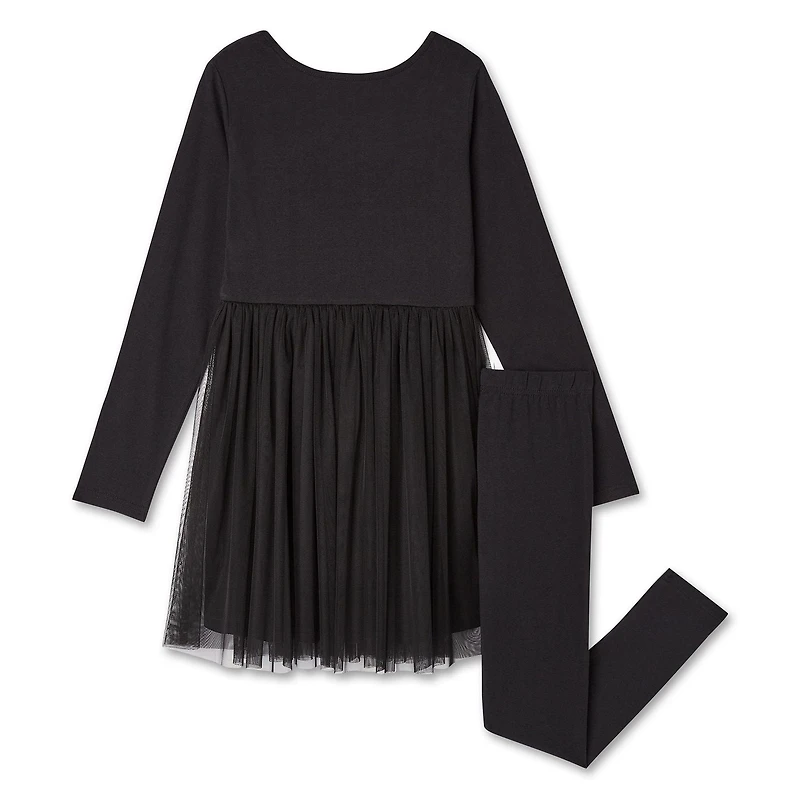 George Girls' Halloween Dress and Legging 2-Piece Set