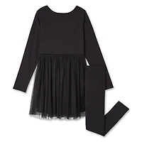 George Girls' Halloween Dress and Legging 2-Piece Set