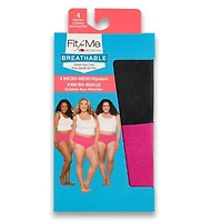 Fruit of the Loom Fit For Me Breathable Micro-mesh Hipster, 4-Pack