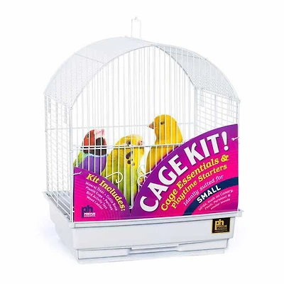 Prevue pet Round Top Bird Cage Starter Kit White