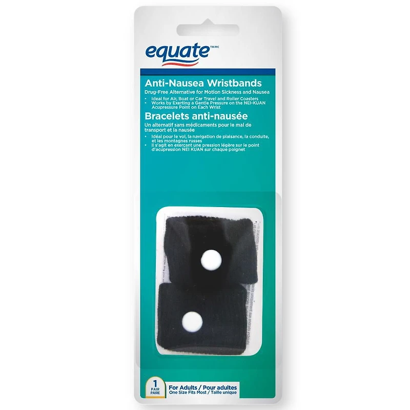 Equate Anti-Nausea Wristbands, Ideal for travelling