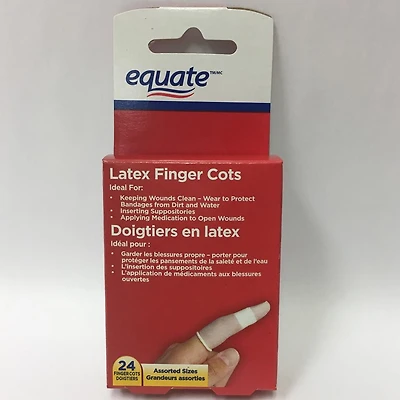 Equate Latex Finger Cots, 24 Finger Cots