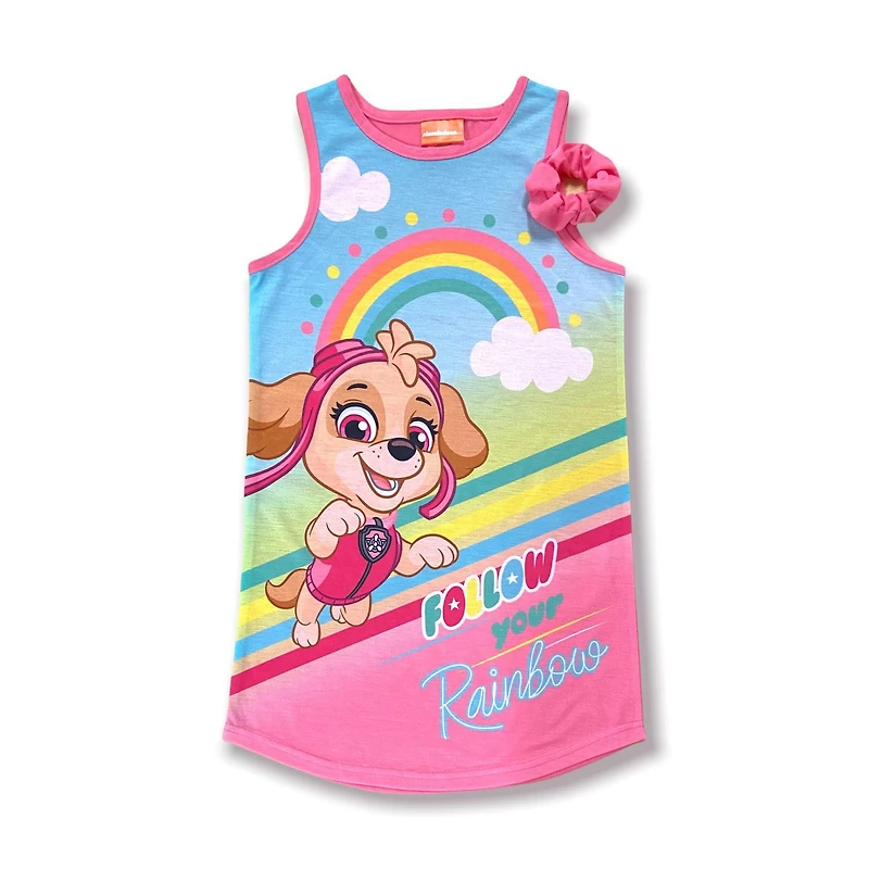 Paw Patrol Girls printed nightgown with hair scrunchie