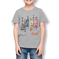 Naruto Boy's Short Sleeve Crew Neck T-shirt, Sizes XS to XL