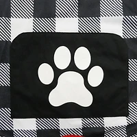 Way to Celebrate Vêtements pour chiens: Pyjama en jersey pour chiens, carreaux noir et blanc avec une sérigraphie de pattes