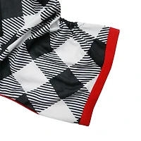Way to Celebrate Vêtements pour chiens: Pyjama en jersey pour chiens, carreaux noir et blanc avec une sérigraphie de pattes