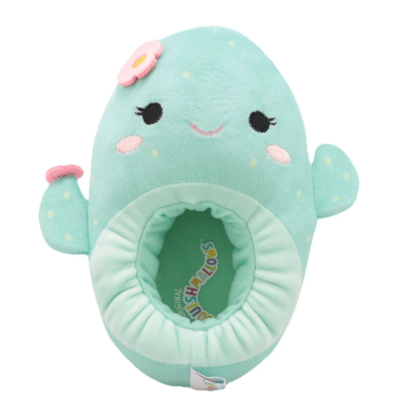 Pantoufles en peluche <br>pour filles Graciela Cactus Squishmallows. Grandeurs disponibles: P(11/12), M(13/1), G(2/3)