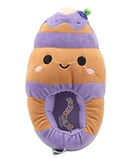 Girls Paden Blueberry Pancake Squishmallows plush slippers., Available in Sizes:  S(11/12), M(13/1), L(2/3)