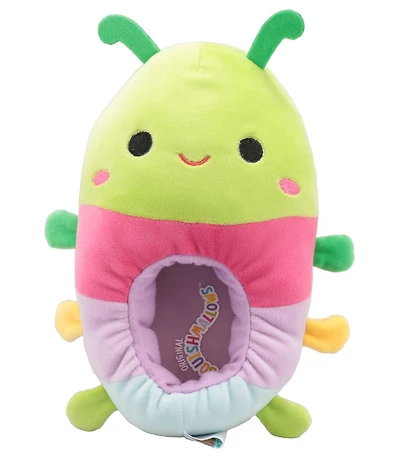 Pantoufles en peluche <br>pour filles Rutabaga la chenille Squishmallows. Grandeurs disponibles:(11/12),(13/1),(2/3),(4/5)