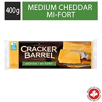 Cracker Barrel Cheese Medium Cheddar Coloured, 400g