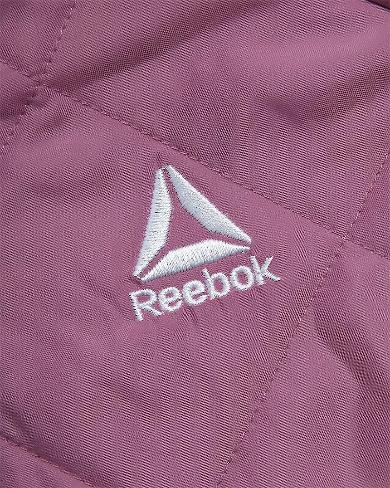 Reebok Girls' Long Stretch Reversible Puffer Coat,