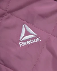 Reebok Girls' Long Stretch Reversible Puffer Coat,
