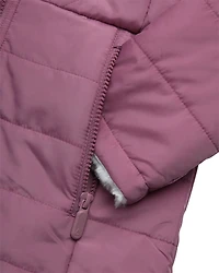 Reebok Girls' Long Stretch Reversible Puffer Coat,