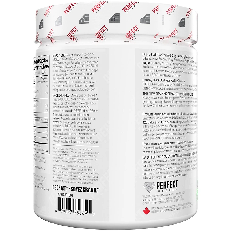 PERFECT Sports - DIESEL New Zealand Whey Protein, Pumpkin Spice, 350g
