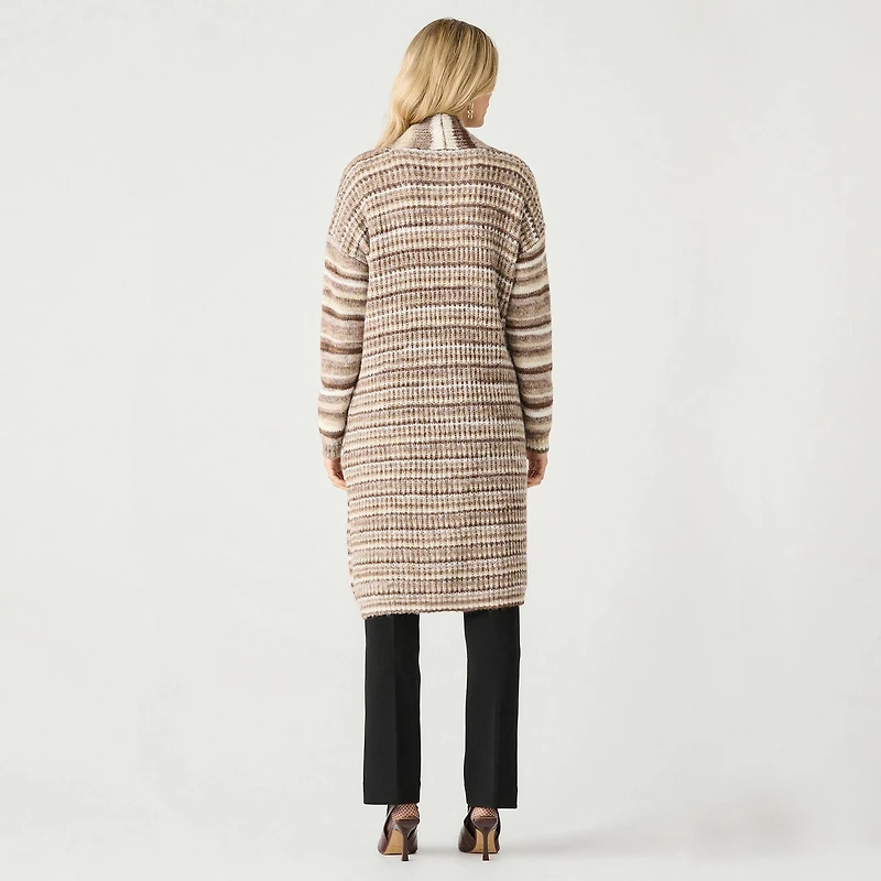 Devoted Long Sleeve Midi-Length Open-Front Cardigan