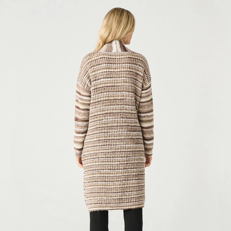 Devoted Long Sleeve Midi-Length Open-Front Cardigan