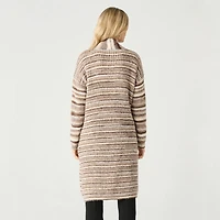 Devoted Long Sleeve Midi-Length Open-Front Cardigan