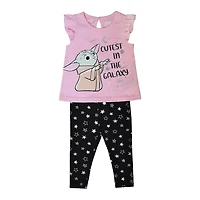 Disney  Infant Girls Star Wars  top legging set