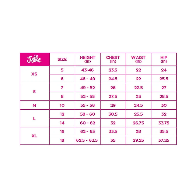 Justaucorps céleste doré avec chouchou Justice Girls